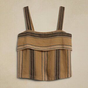 Striped 100% linen tank